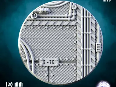 Industrial bases - 100mm - V2 3D print model