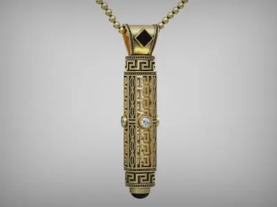 Meandros tube Pendant 3D print model