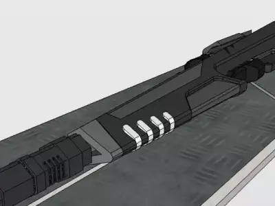 scifi-gun concept Low-poly 3D model