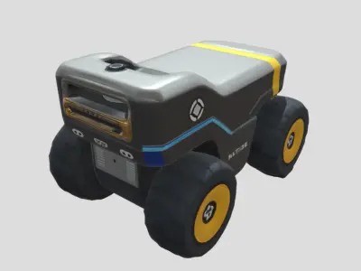 Futuristic Robotic Vehicle 3D Model PBR Textured Game Ready Low-poly 3D model