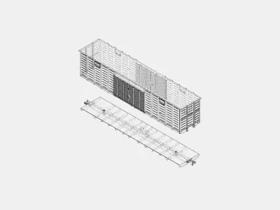 Cargo Freight Train 3D print model