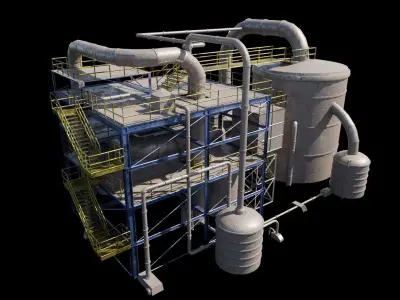 chemical plant 3D model buy