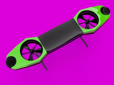 Xblade airboard Low-poly 3D model