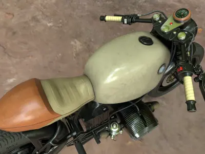 Motorcycle 3D model Low-poly 3D model