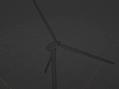 Wind Turbine Low-poly 3D model buy