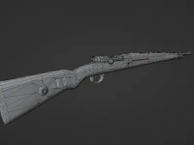 Rifle Mauser 98 Free low-poly 3D model