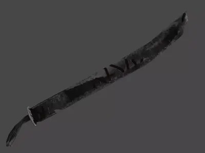 Battle Worn Dark Sword 3D model