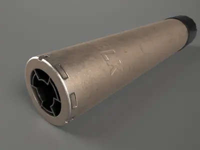 Sig Sauer SLH 300TI Suppressor Low-poly 3D model