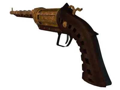 Steampunk Gun Free 3D model