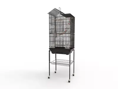 Large Canary Parakeet Cockatiel Lovebird Finch Bird Cage 3D model