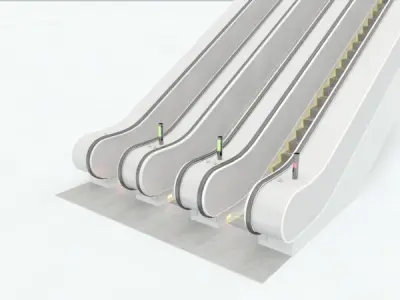escalator 3D model purchase