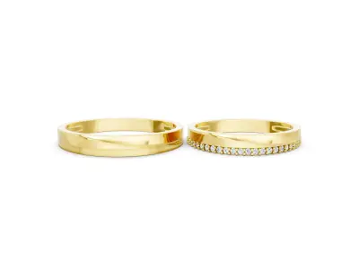 Wedding rings - 1 3D model