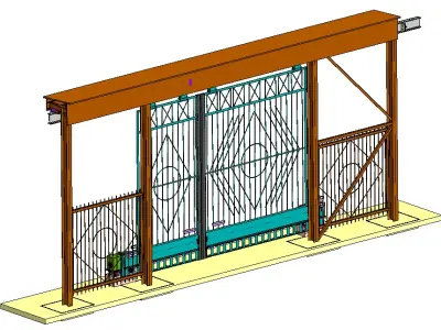 Industrial gate 3D model