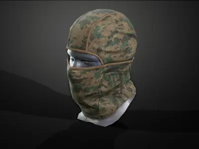Balaclava ski mask Low-poly 3D model