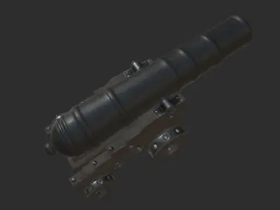 Pirate Cannon Low-poly 3D model buy