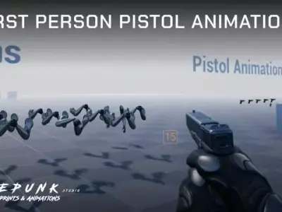 First Person Pistol Animations 3D model