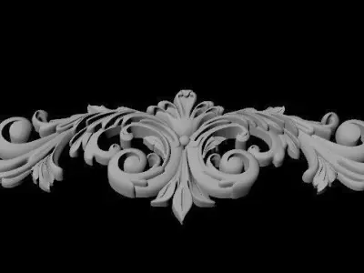 dekor ornate scroll 3D model