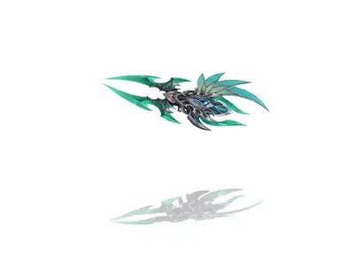 Elven Battle-Gloves Low-poly 3D model