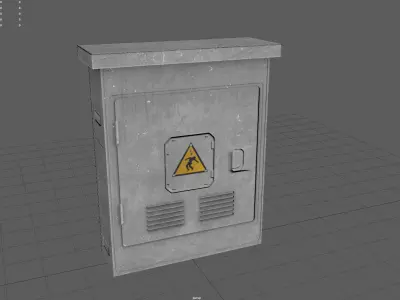 Utility Box Low-poly 3D model purchase