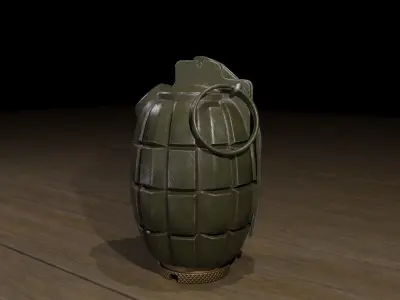 Mills bomb low-poly 3d Model Low-poly 3D model