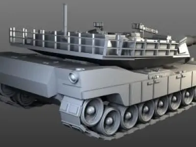 Low-Poly Tank armored Low-poly 3D model