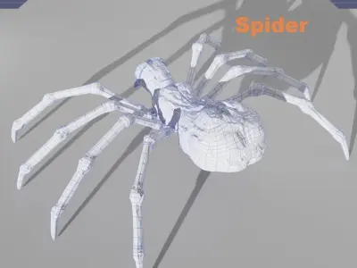 Spider Low-Poly 3D Model Low-poly 3D model