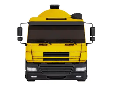 Cement Mixer Construction Vehicle 3D model Low-poly 3D model