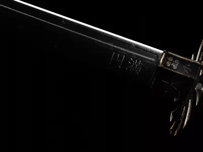 Japanese katana 3D model