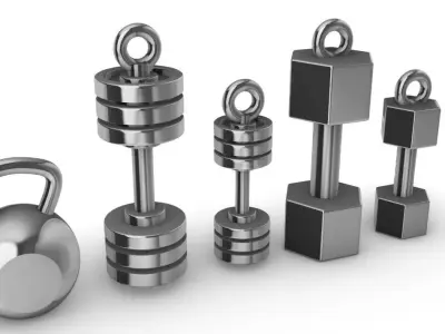 Dumbbell Set Pendants 3D print model