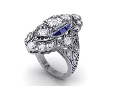 Wedding Ring 3D print model 111