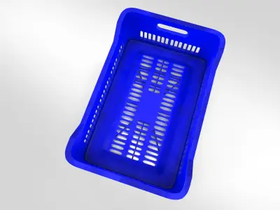 Plastic Crate T1 Low-poly 3D model