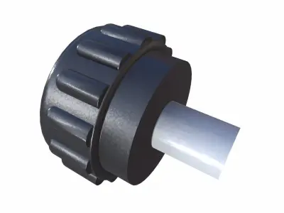 Industrial Knob Low-poly 3D model 2