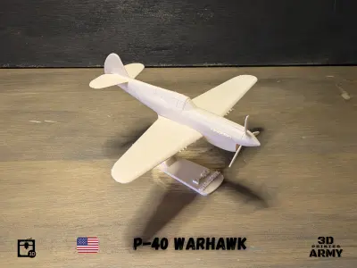 Curtiss P-40 WARHAWK - STL files for 3D printer  3D print model