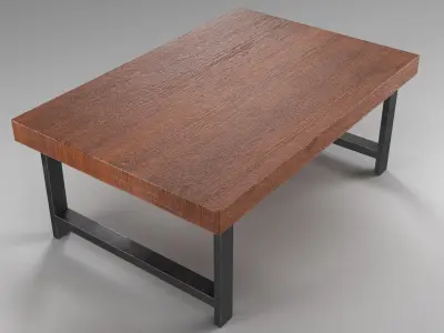 Pottery Barn - Griffin Reclaimed Wood Coffee Table 3D model