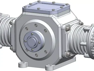 Hypocycloid air compressor Free 3D model
