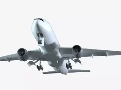 Realistic 747 3D model