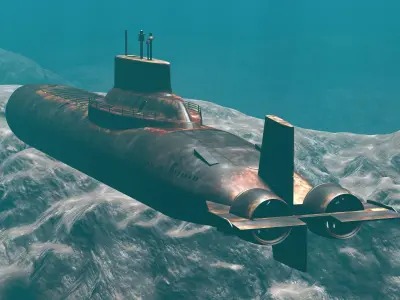 Models submarine Russian class typhoon Free 3D model