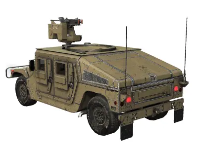 Humvee Low-poly 3D model purchase