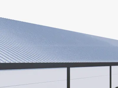 Warehouse Building Low-poly 3D model