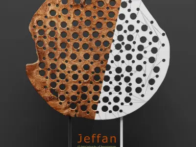 Jeffan Art wood decor Set 3D 3D model