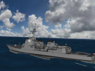 Atago Class Aegis Destroyer 3D model