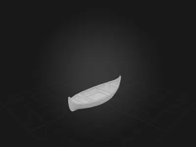 Canoe Low-poly 3D model get