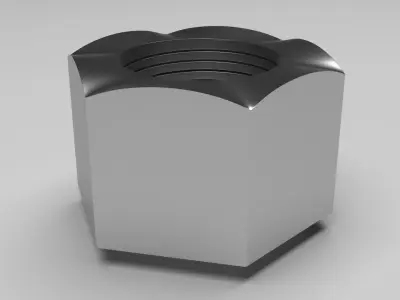 Hex Nut 3D model by erikyavrumyan