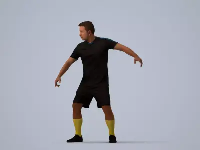 00565Omar006 - Adult Middle Eastern man exercising in athletic 3D model