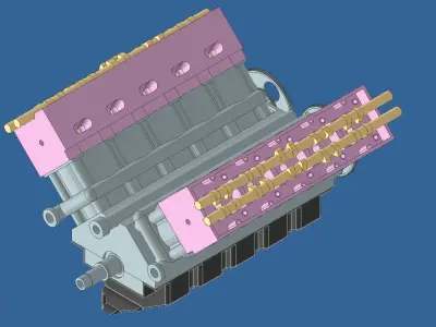 V10 ENGINEER assembly  3D print model