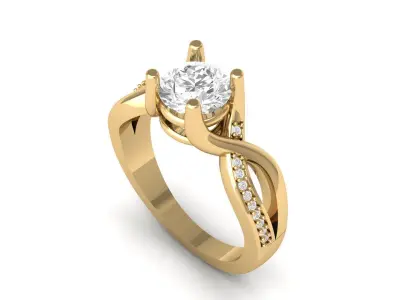 Wedding Ring  3D print model 180