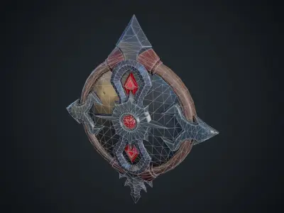 Vampiric Shield Low-poly 3D model