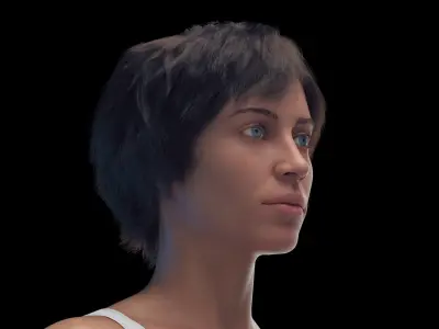 Human Female Body and Skeleton Static 3D model