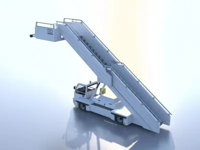 Passenger Stairs 580  PBR Static Scenery Ready  Low-poly 3D model