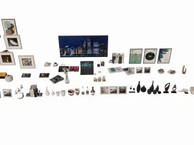 Accessories decoration interior 3d model Part 1 3D model